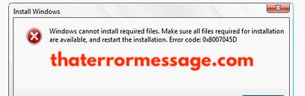 0x8007045d Error