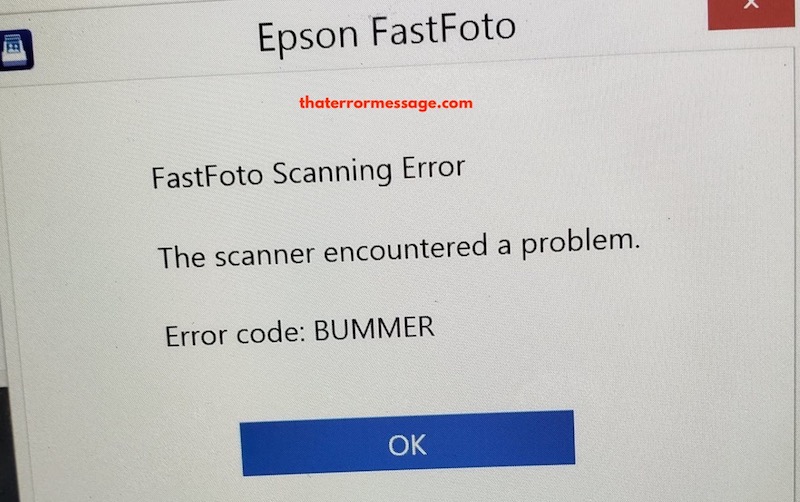 Fastfoto Scanning Error Error Code Bummer Epson