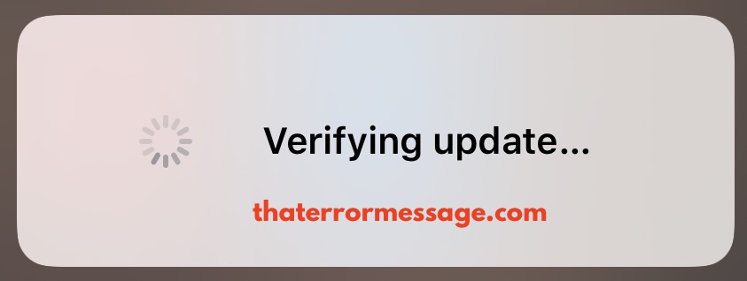 Ios Iphone Verifying Update