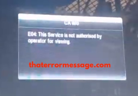 E04 Open View Error