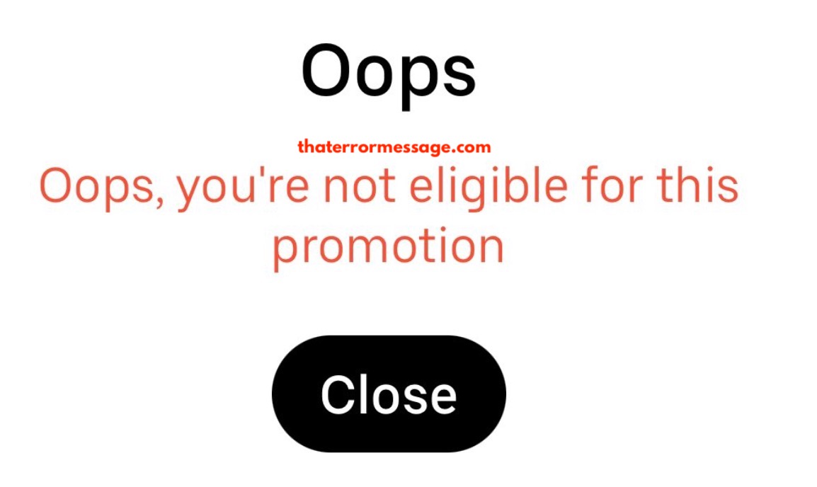 Not Eligible For This Promotion Uber Eats