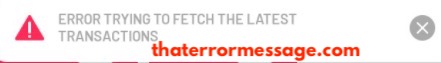 Error Trying To Fetch Latest Transactions Safaricom