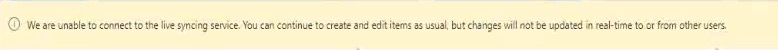 We Are Unable To Connect To The Live Syncing Service Azure