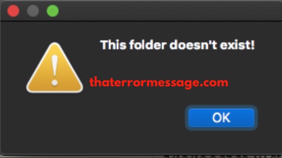 This Folder Doesnt Exist Macos