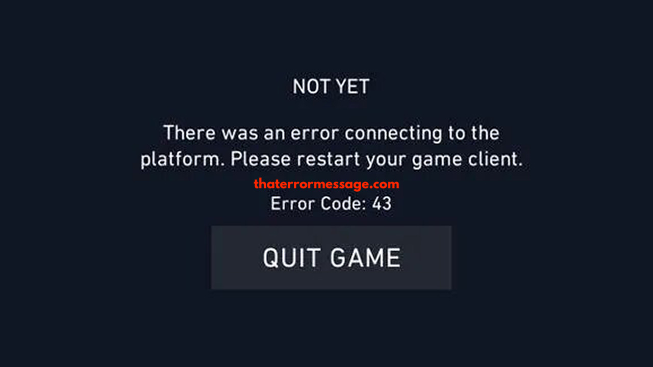 Valorant Error Code 43