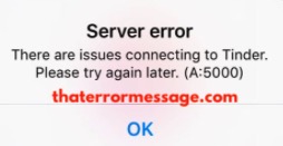 Server Error Tinder