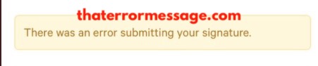 There Was An Error Submitting Your Signature Change