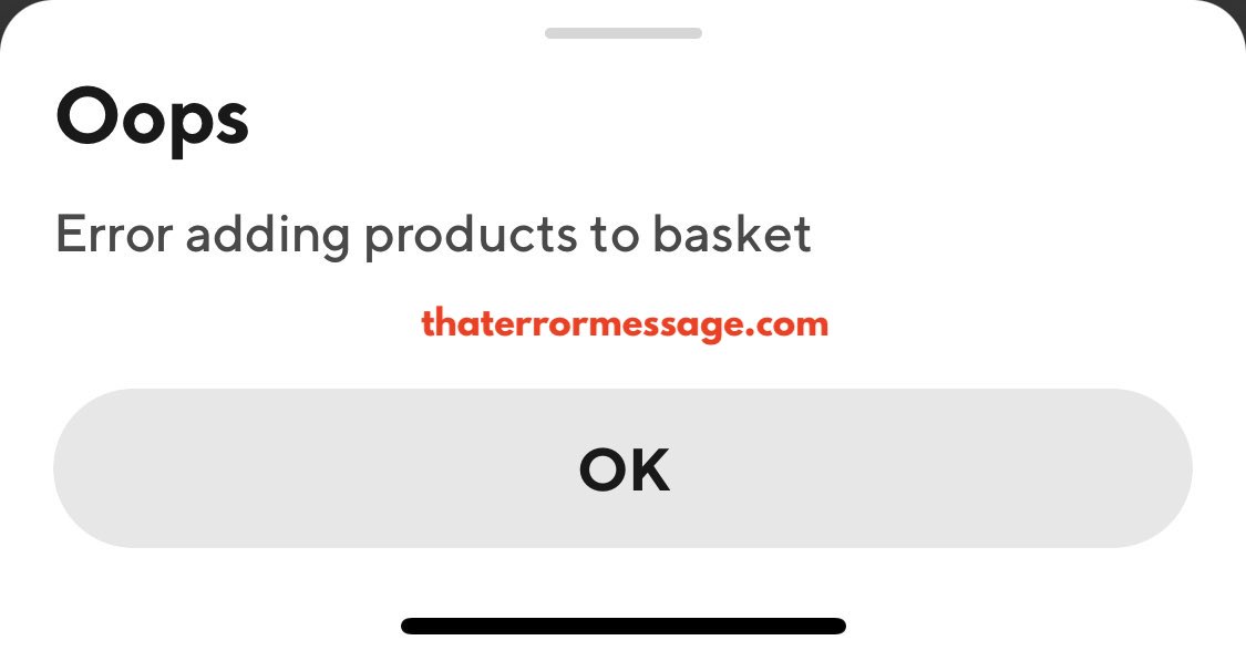 Error Adding Products To Basket Door Dash