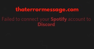 Failed To Connect Your Spotify Account To Discord