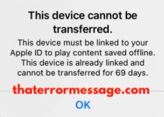 This Device Cannot Be Transferred Apple Music