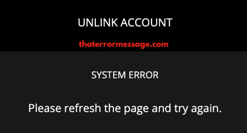 Unlink Account System Error Activision