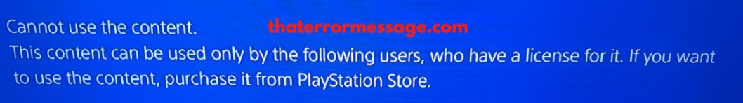 Cannot Use The Content Playstation Store