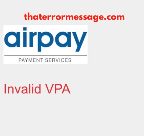 Invalid Vpa Coindcx