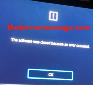 Software Closed Because Of An Error Fortnite