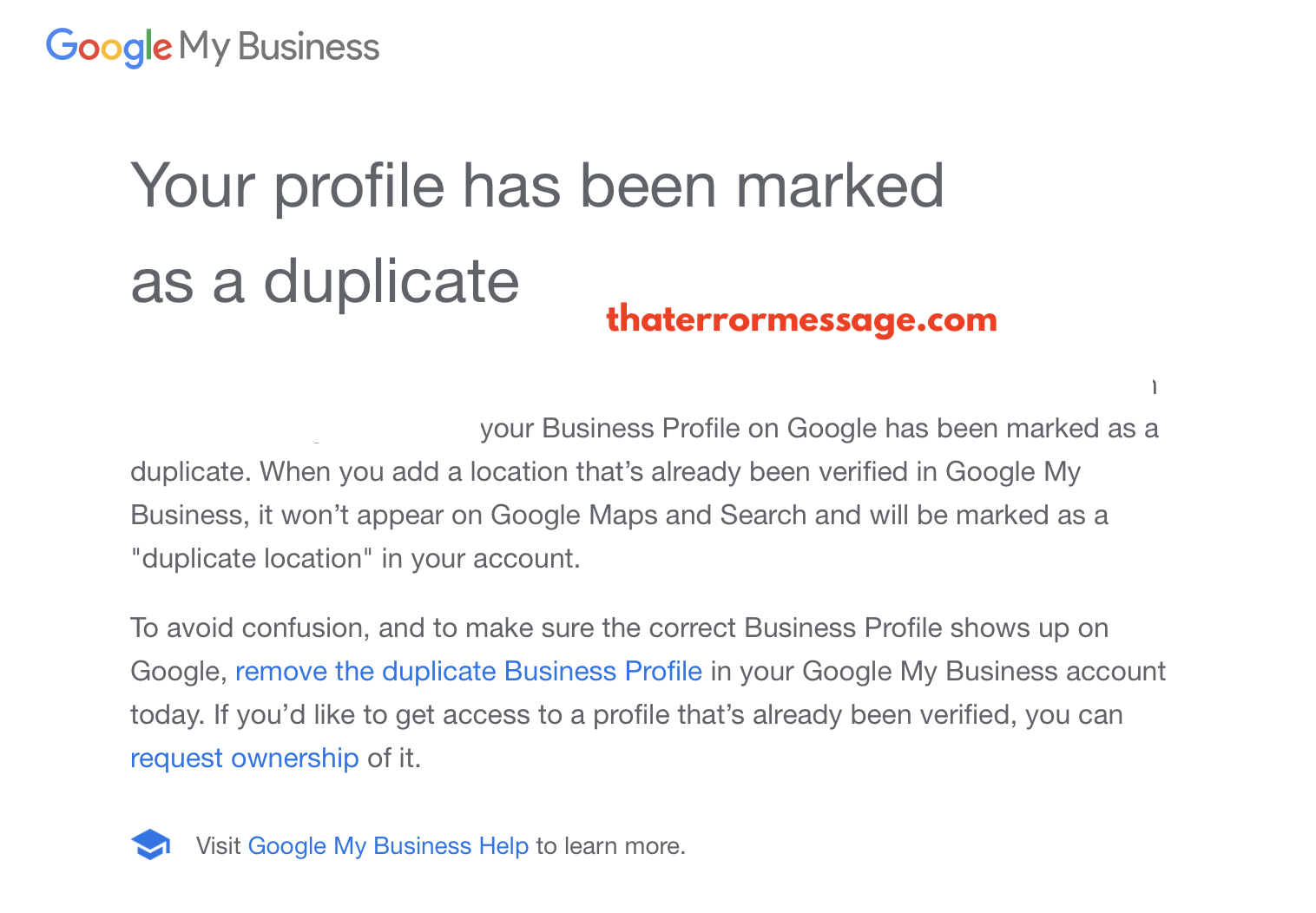 Google Business Your Profile Has Been Marked As A Duplicate