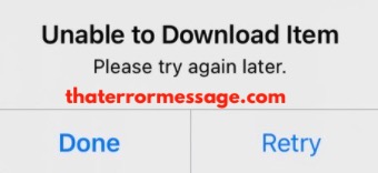 Unable To Download Item Ios
