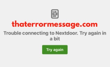 Trouble Connecting To Nextdoor
