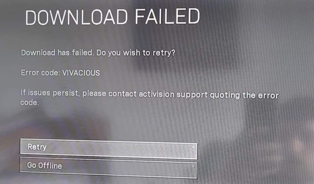 Download Failed Vivacious Call Of Duty