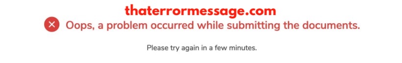 Problem Occurred While Submitting Documents Vueling