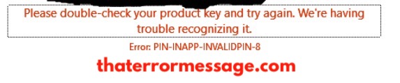 Error Pin Inapp Invalidpin 8 Microsoft