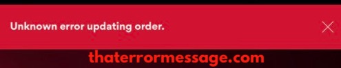 Unknown Error Updating Order Amc
