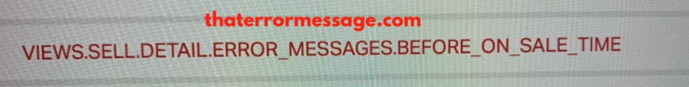 Views Sell Detail Error Messages Twickets