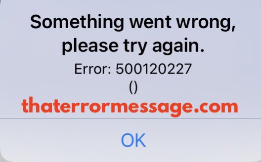 Error 500120227 Southwest Air