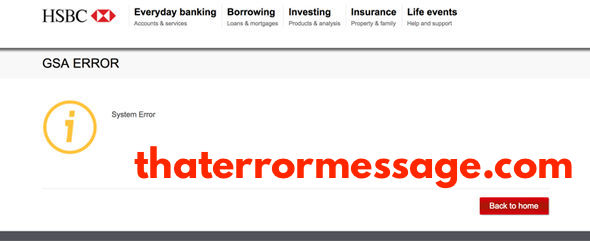 Hsbc Gsa Error