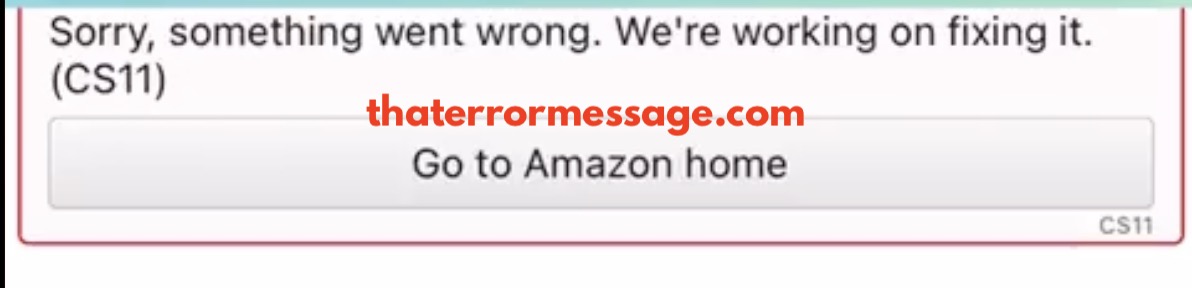 Sorry Something Went Wrong Cs11 Amazon
