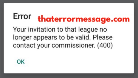 Invitation To That League No Longer Appears Valid 400 Yahoo Fantasy