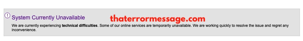 System Currently Unavailable Fedex