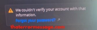 We Couldnt Verify Your Account With That Information Battlenet