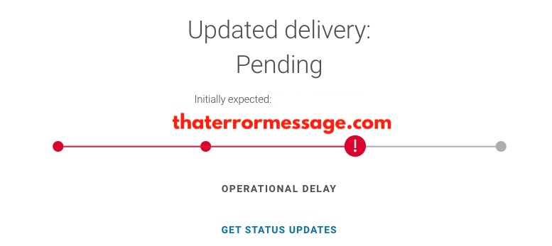 Pending Delivery Operational Delay Fedex