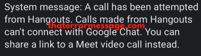 A Call Has Been Attempted From Hangouts Google