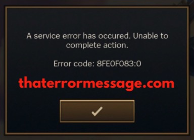 A Service Error Has Occurred 8fe0f083 0 League Of Legends