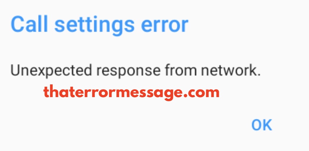 Unexpected Response From Network Safaricom