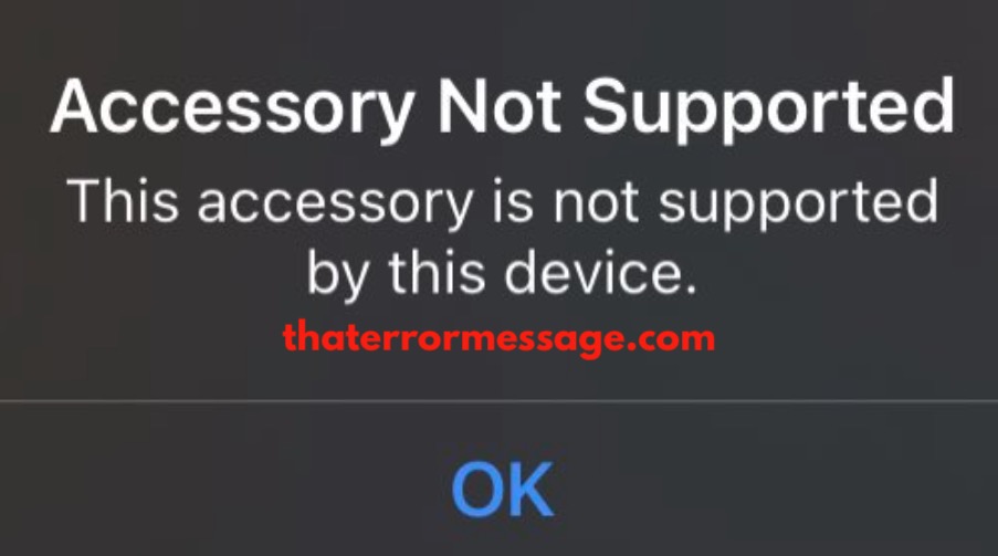 Accessory Not Supported Ipad