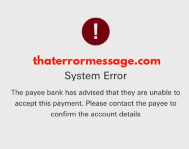 The Payee Bank Has Advised That They Are Unable To Accept This Payment Hsbc