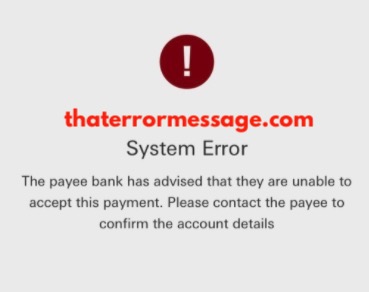 The Payee Bank Has Advised That They Are Unable To Accept This Payment Hsbc