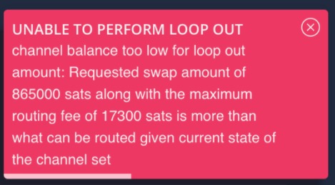 Unable To Perform Look Cut Channel Balance Too Low Lightning