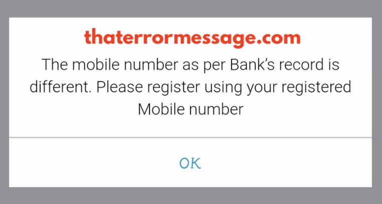 The Mobile Number As Per Banks Record Is Different Yono Sbi