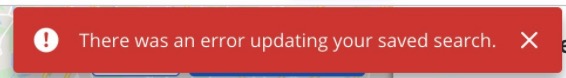 Error Updating Your Saved Search Zillow