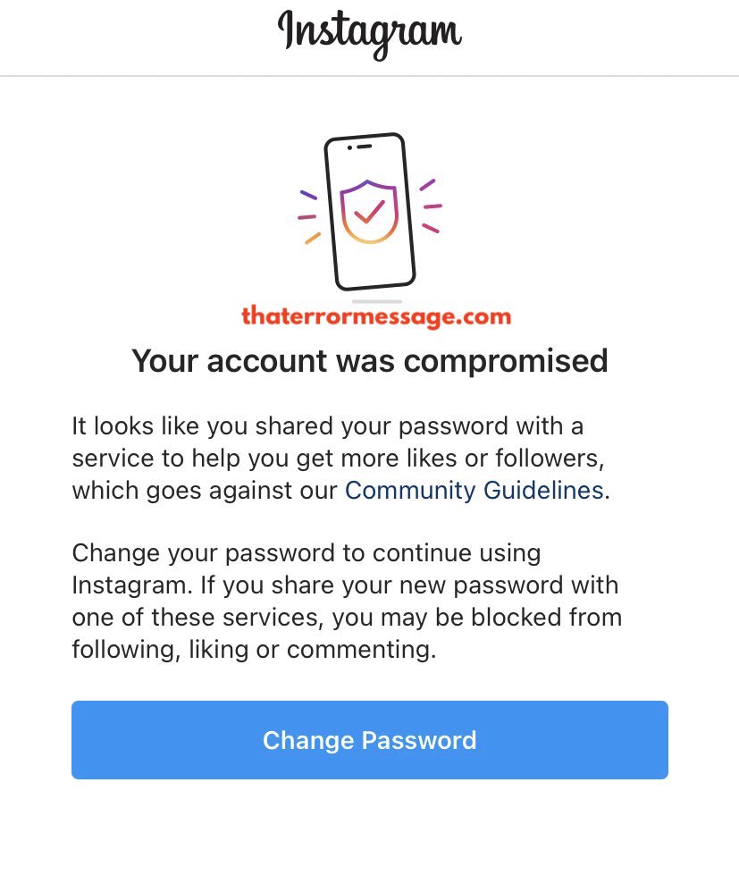 Your Account Was Compromised Instagram