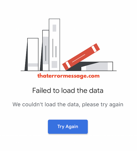 Google Analytics Failed To Load The Data