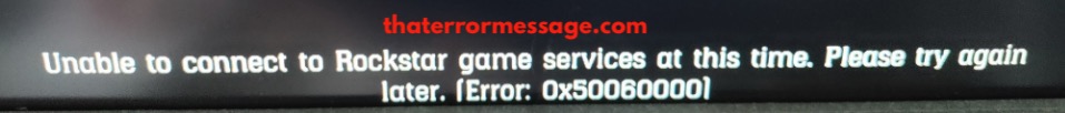 Unable To Connect To Rockstar Game Services Error 0x50060000