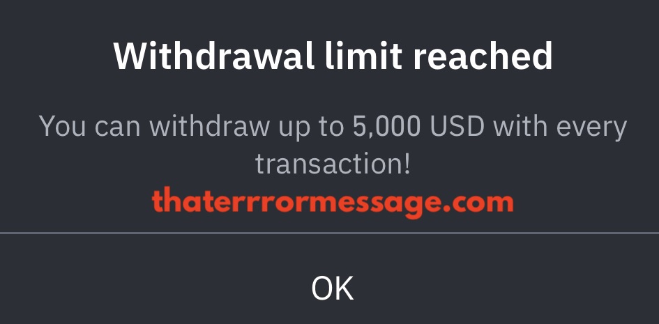 You Can Withdraw Up To 5000 Usd Binance