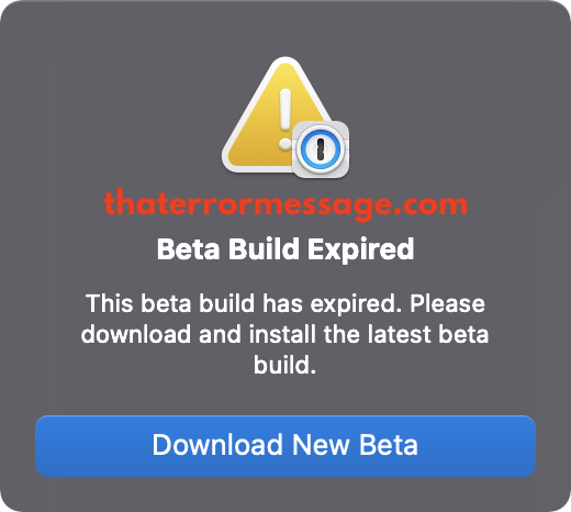 Beta Build Has Expired