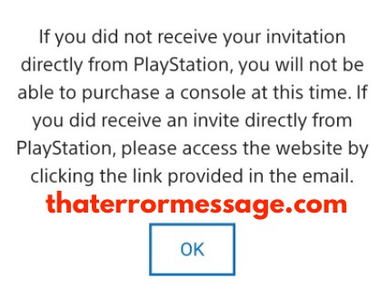 If You Did Not Recieve Your Invitation Directly From Playstation