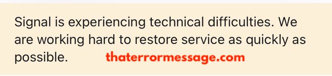 Signal App Technical Difficulties