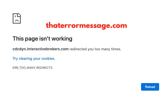 Too Many Redirects Interactive Brokers